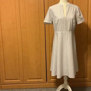 Tory Burch Dress Size 12 White Black Stripe -FINAL SALE